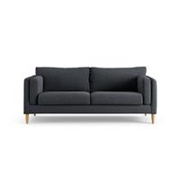 Habitat Newington Fabric 3 Seater Sofa - Charcoal - Ash Leg