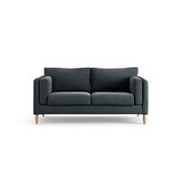 Habitat Newington Fabric 2 Seater Sofa - Charcoal - Ash Leg