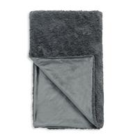 Habitat Faux Fur Textured Throw - Charcoal - 125x150cm