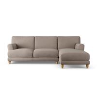 Habitat Askem Fabric Right Hand Corner Sofa - Mocha -Ash Leg
