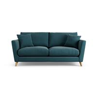 Habitat Lomond Fabric 3 Seater Sofa - Teal - Ash Leg