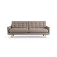 Habitat Fenner Fabric 3 Seater Sofa - Mocha - Ash Leg