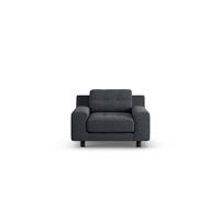 Habitat Hendricks Fabric Arm Chair - Charcoal - Black Leg