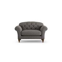 Habitat Brooker Fabric Cuddle Chair - Charcoal - Dark Leg