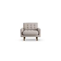 Habitat Fenner Fabric Armchair- Stone - Dark Leg