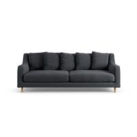 Habitat Swift Fabric 3 Seater Sofa - Charcoal - Ash Leg