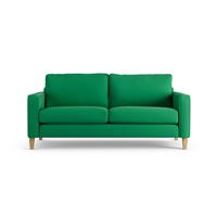 Habitat Flint Fabric 3 Seater Sofa - Emerald Green - Ash Leg