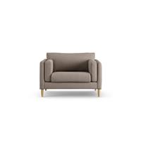 Habitat Newington Fabric Cuddle Chair - Mocha - Ash Leg