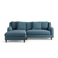 Habitat Swift Left Hand Corner Sofa - Blue - Dark Leg