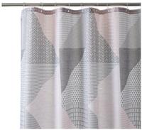 Catherine Lansfield Larsson Geo Shower Curtain - Pink