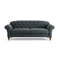 Habitat Brooker Fabric 4 Seater Sofa - Charcoal - Dark Leg
