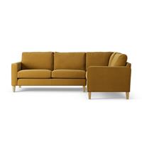 Habitat Flint Fabric Right Hand Corner Sofa - Gold - Ash Leg