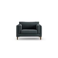 Habitat Newington Fabric Cuddle Chair - Charcoal - Dark Leg