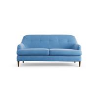 Habitat Frome Velvet 2 Seater Sofa - Sky Blue - Dark Leg