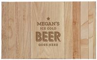 Personalised Message Beer Goes Here Wooden Sofa Tray