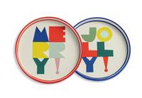 Habitat Slogan Set of 2 Side Plates - Multicoloured