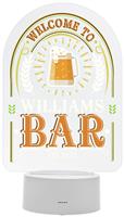 Personalised Message Welcome To bar LED Night Light