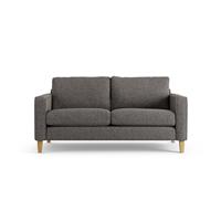 Habitat Flint Fabric 2 Seater Sofa - Charcoal - Ash Leg