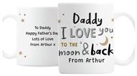 Personalised Message To The Moon And Back Mug