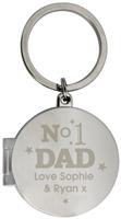 Personalised Message Number One Dad Photo Keyring