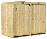 Mercia Premium Pressure Treated Wooden Double Bin Store