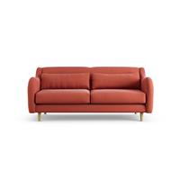Habitat Turnmill Fabric 2 Seater Sofa - Papaya - Ash Leg