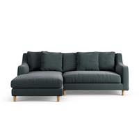 Habitat Swift Left Hand Corner Sofa - Charcoal - Ash Leg