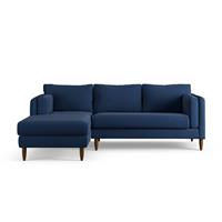 Habitat Newington Left Hand Corner Sofa - Navy Blue-Dark Leg