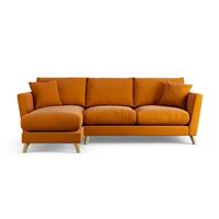 Habitat Lomond Left Hand Corner Sofa - Orange - Ash Leg