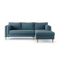 Habitat Newington Right Hand Corner Sofa - Blue - Ash Leg