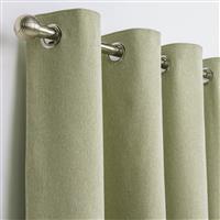 Habitat Textured Plain Blackout Lined Eyelet Curtains -Green