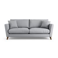 Habitat Lomond Fabric 4 Seater Sofa - Grey - Dark Leg
