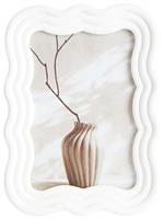 "Argos Home White Wiggle Resin Picture Frame - 5x7"""