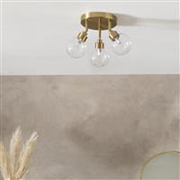 Habitat Tay Stainless Steel 3 Lights Spotlight - Brass