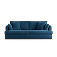 Habitat Holmfirth Velvet 4 Seater Sofa - Ink Blue