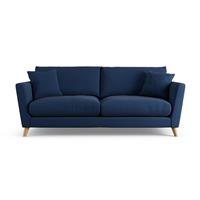 Habitat Lomond Fabric 4 Seater Sofa - Navy - Ash Leg