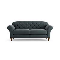 Habitat Brooker Fabric 3 Seater Sofa - Charcoal - Dark Leg