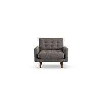 Habitat Fenner Fabric Armchair - Charcoal - Dark Leg