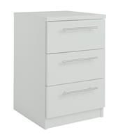Argos Home Brisbane 3 Drawer Bedside - Grey