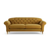 Habitat Brooker Fabric 4 Seater Sofa - Gold - Ash Leg