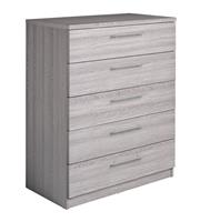 Argos Home Brisbane 5 drawers Chest - Grey Oak