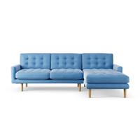 Habitat Fenner Right Hand Corner Sofa - Sky Blue- Ash Leg