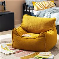 Kaikoo Kids Single Chair Boucle Bean Bag - Mustard