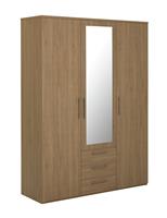 Argos Home Brisbane 3 Door 3 Drawer Wardrobe - Oak