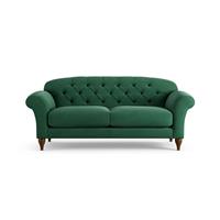 Habitat Brooker Fabric 3 Seater Sofa - Green - Dark Leg