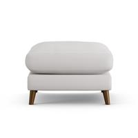 Habitat Lomond Fabric Footstool - Natural - Dark Leg