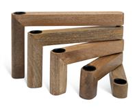 Habitat Mango Wood Folding Taper Candle Holder - Natural