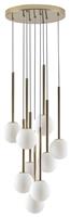 Houseof Metal & Glass 9 Light Cluster Ceiling Light - Brass