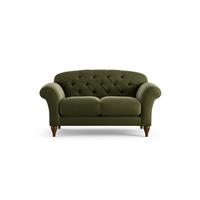 Habitat Brooker Velvet 2 Seater Sofa - Moss Green- Dark Leg