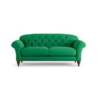 Habitat Brooker Fabric 3 Seater Sofa - Green - Dark Leg